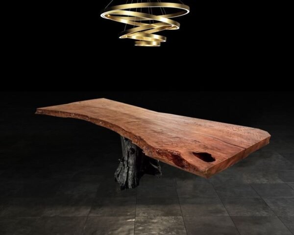 Lychee wood live edge solid table